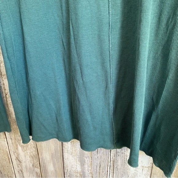 Intimately Free People Waffle Knit Teal Thermal With Thumb Holes Women’s Large - Picture 2 of 5
